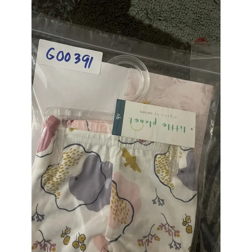 Set of 2 Little Planet Baby Girl Infant Organic by Carter's Cotton Pants NEWBORN